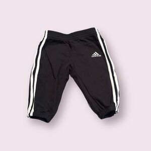 Adidas Baby Black And White Stripe Sweatpants Size 6 Months